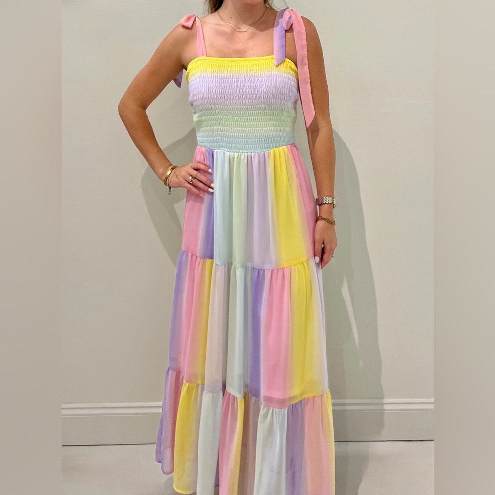 She and Sky Pastel Maxi Dress